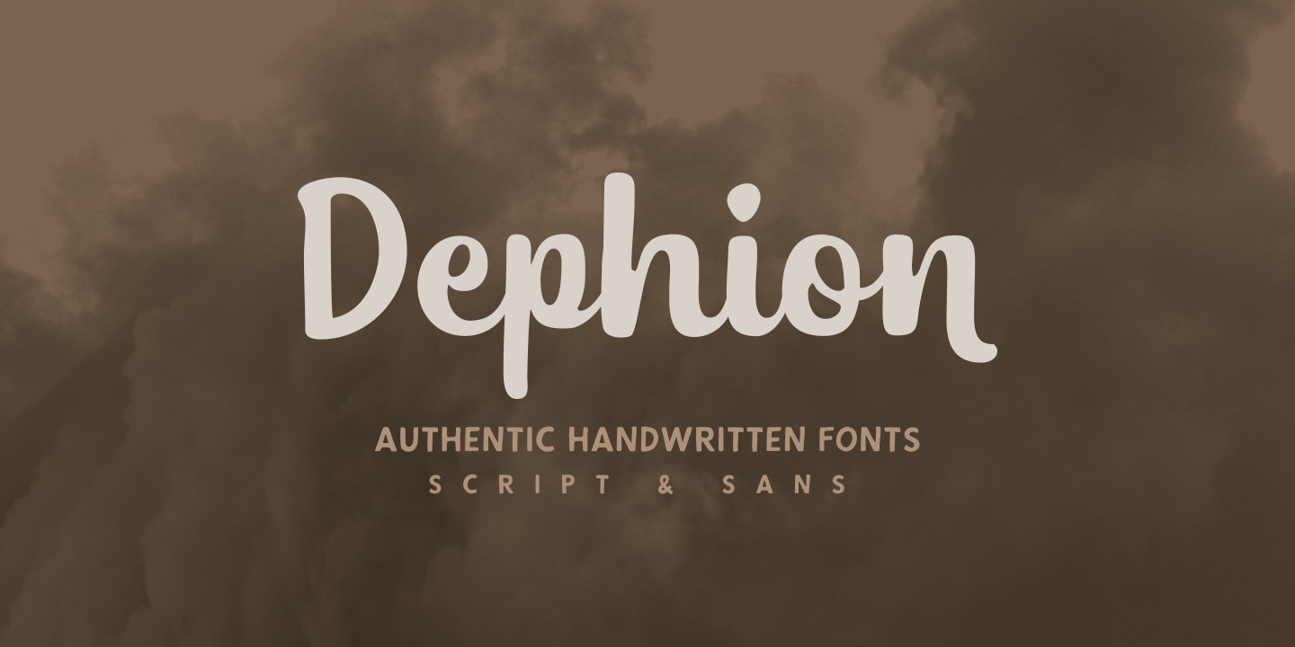 Пример шрифта Dephion